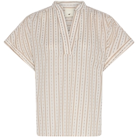 Heartmade Tavis Bluse, Khaki Stripe